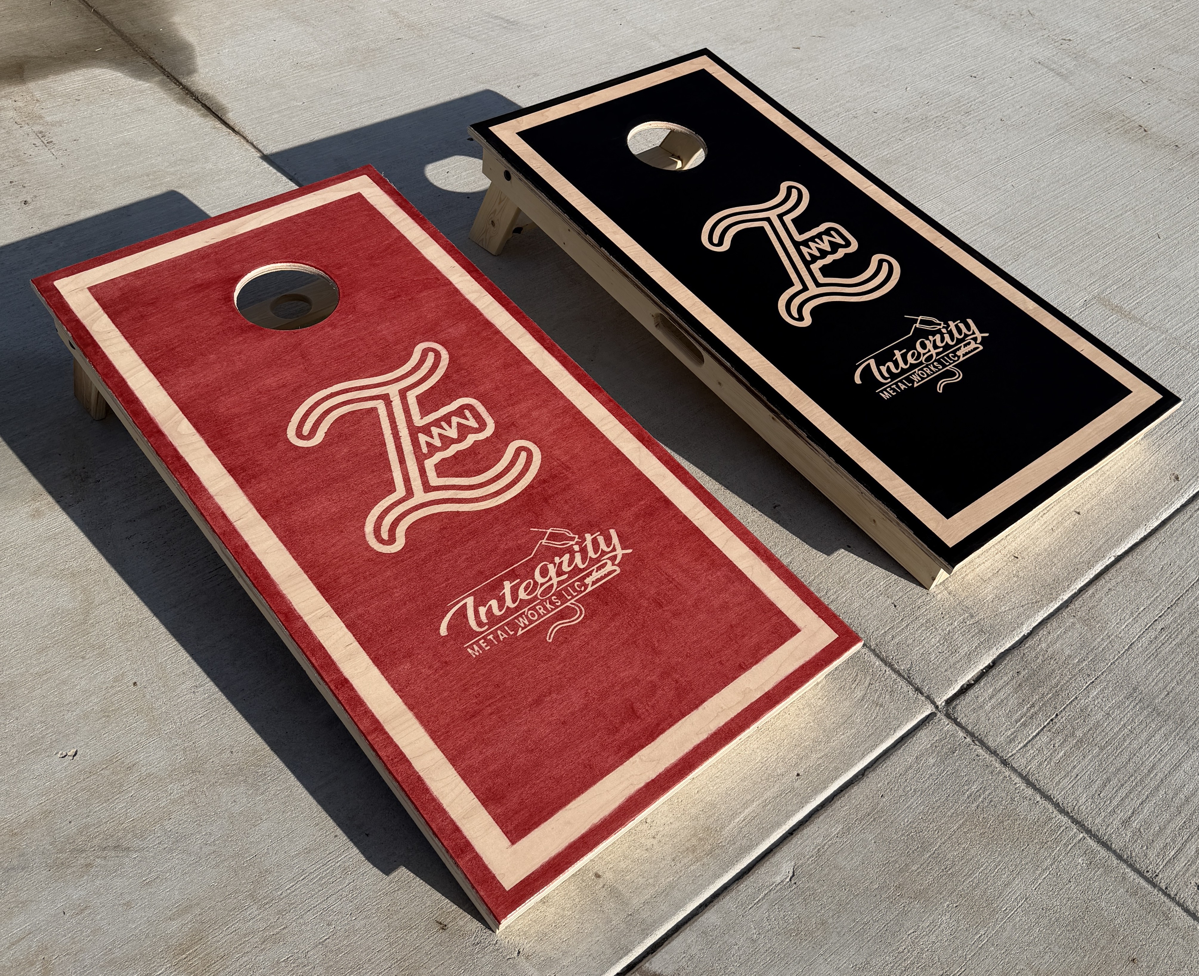 Business logo cornhole boards